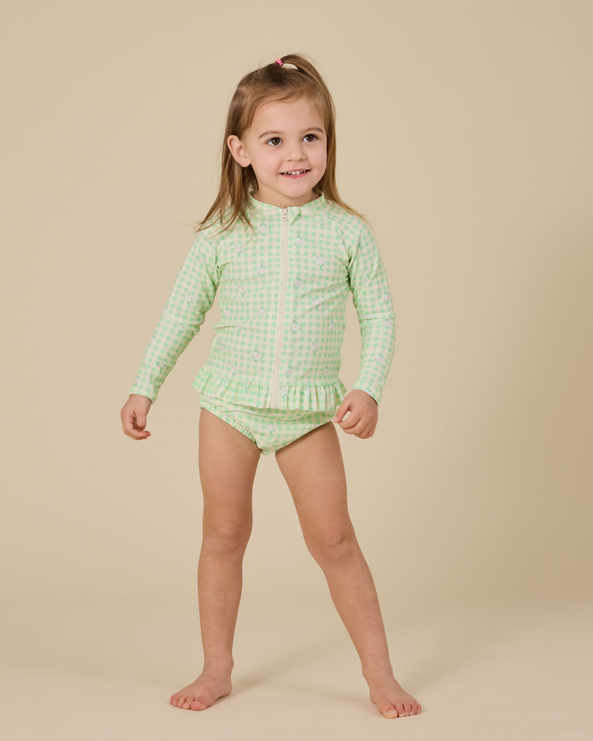Goldie & Ace Gingham Daisy Swim Nappy