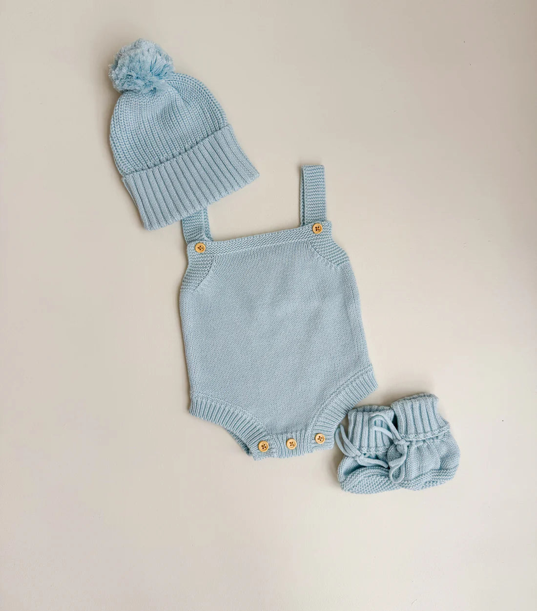 Petite + Co Cuff Newborn Lace Booties - Baby Blue