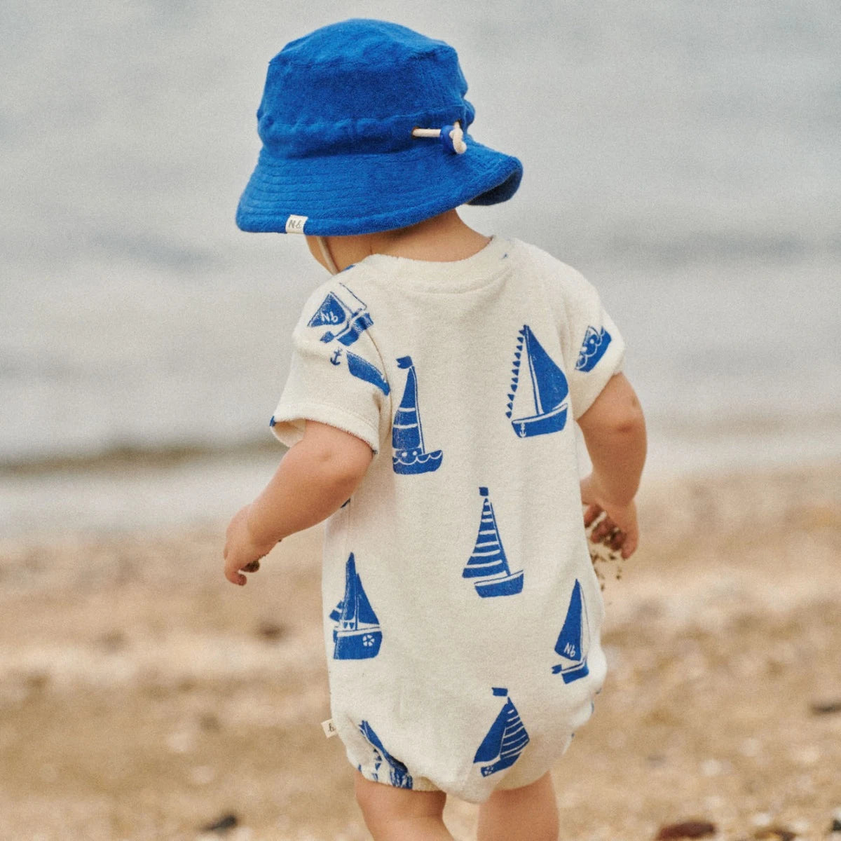 Nature Baby Juno Romper Terry - Regatta Print