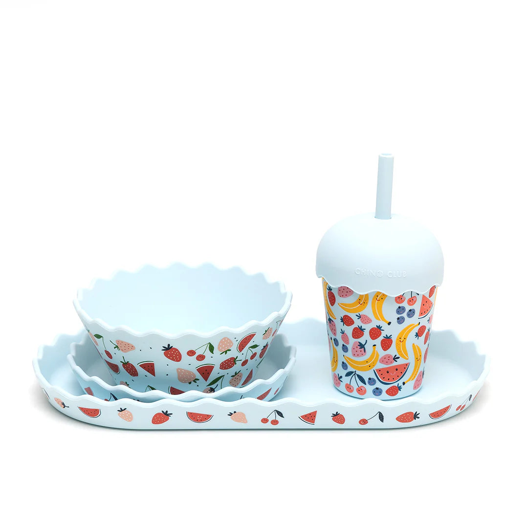 Chino Club Fruits Blue Mini Smoothie Cup & Straw 200ml