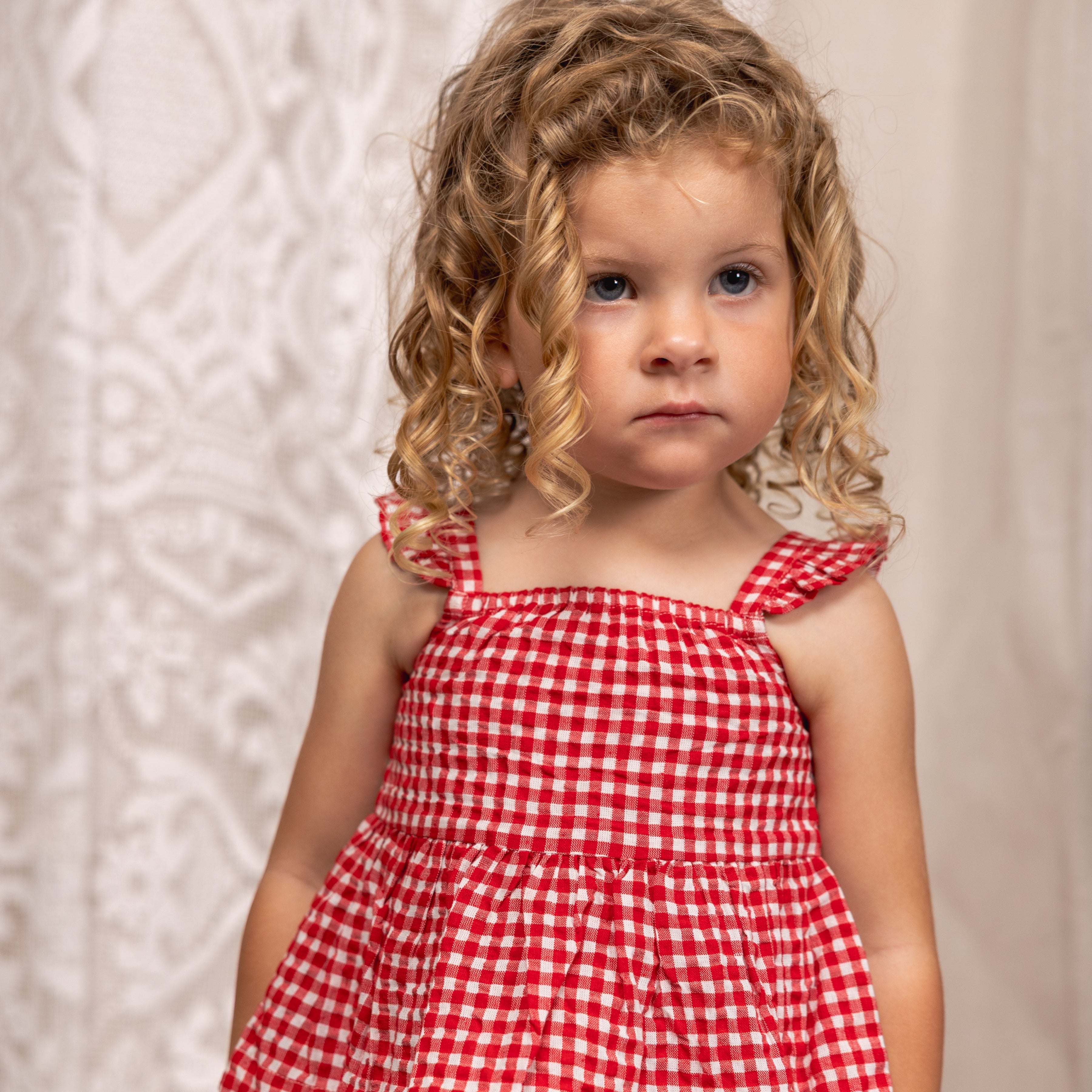 Alex & Ant Glimmer Set - Red/White Gingham