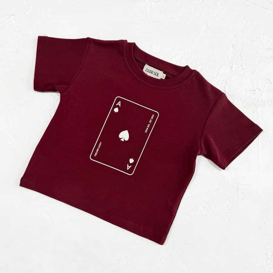 Zada Sol Wander Tee – Burgundy