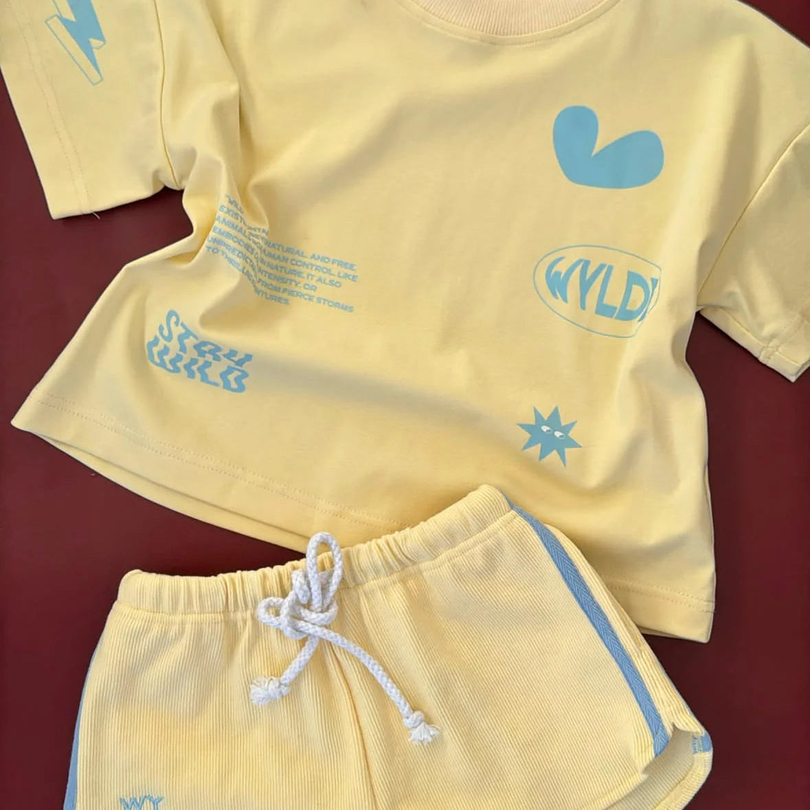 Wylde the Label Lemon Sky Set (Short & Tee)