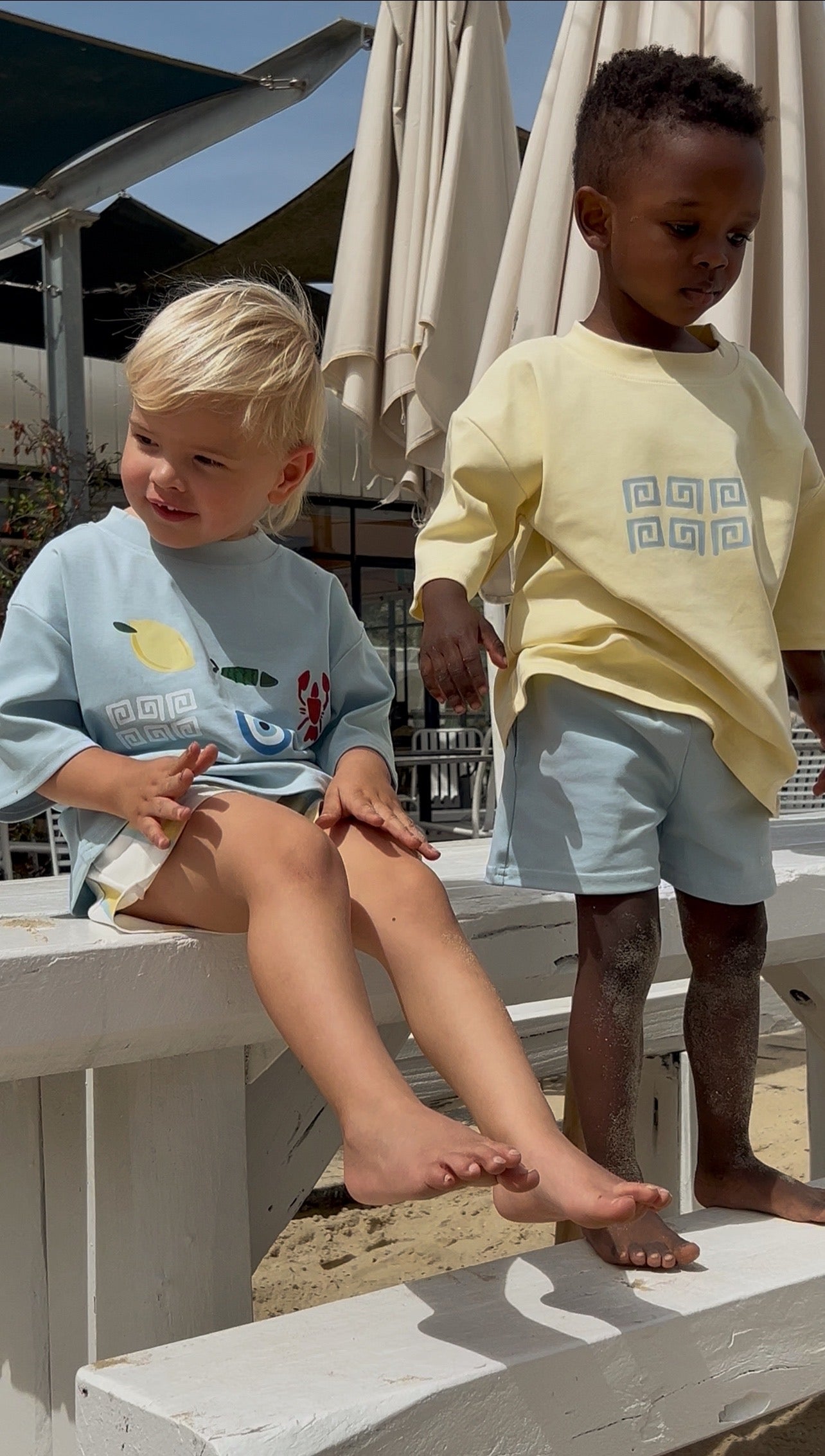 Sky & Bleu Waves Tee