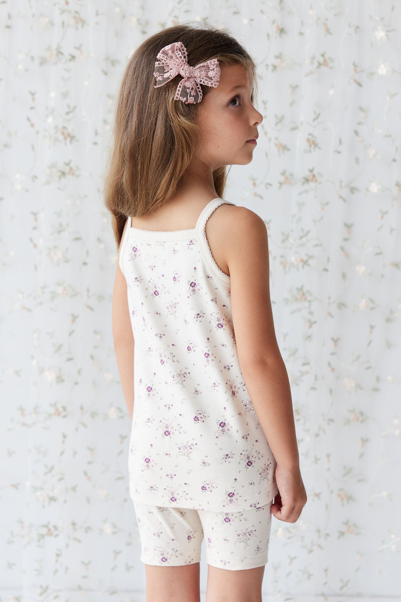 Jamie Kay Cotton Singlet - Sweet William Floral Natural