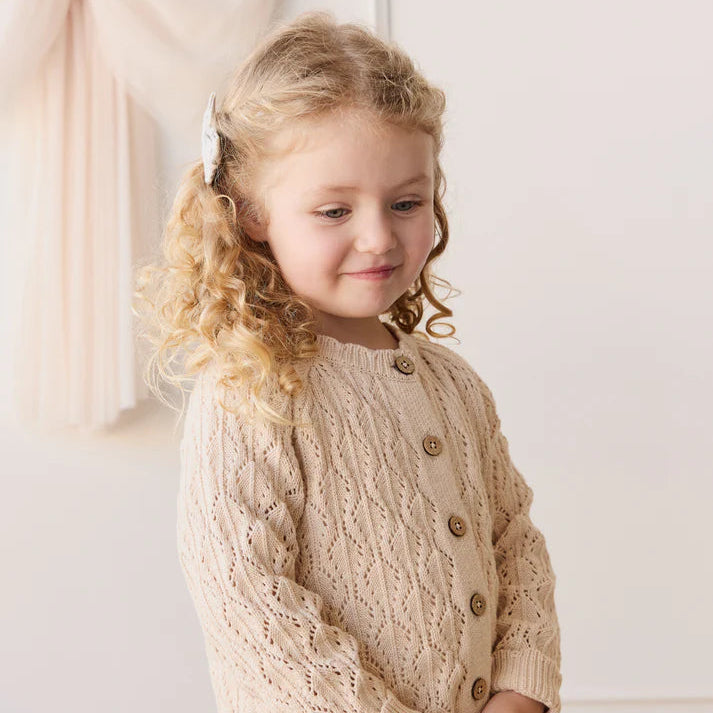 Jamie Kay Livvy Cardigan - Light Oatmeal Marle