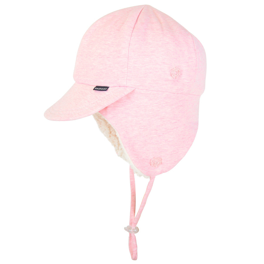 Bedhead Hats Fleecy Legionnaire with Strap - Baby Pink Marle