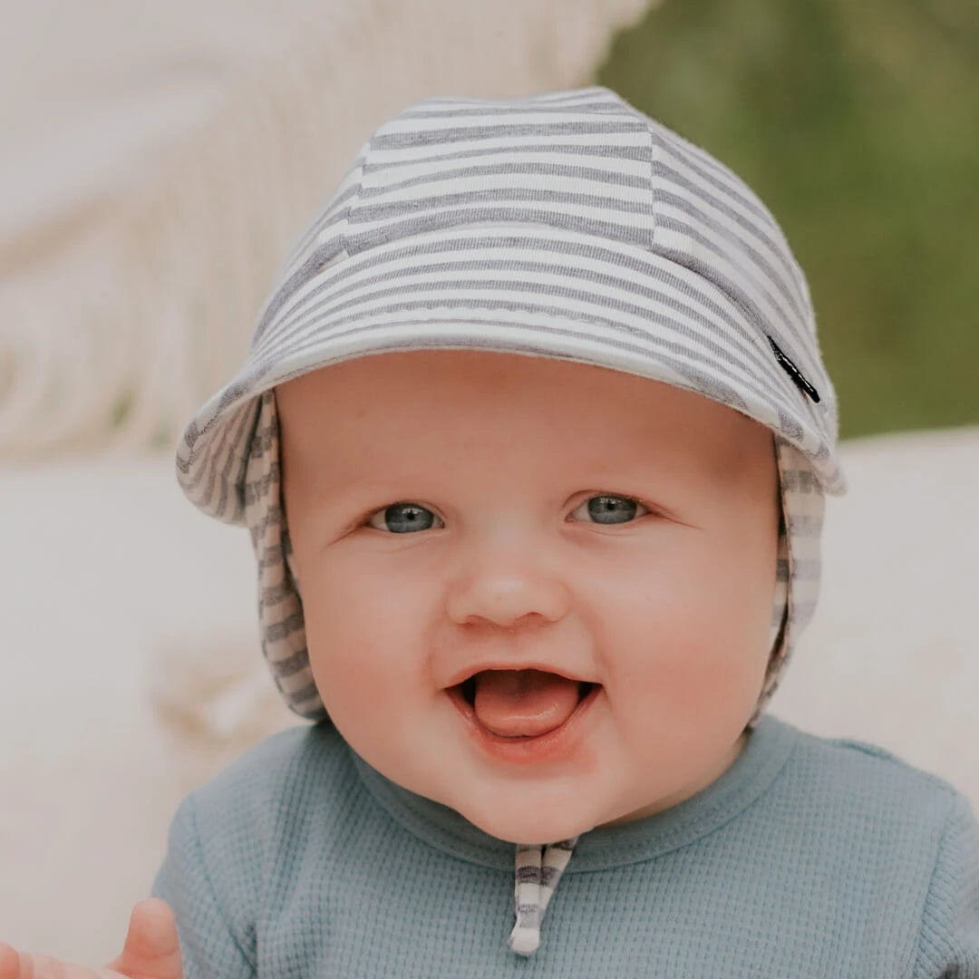 Bedhead Legionnaire Flap Sun Hat - Grey Stripe