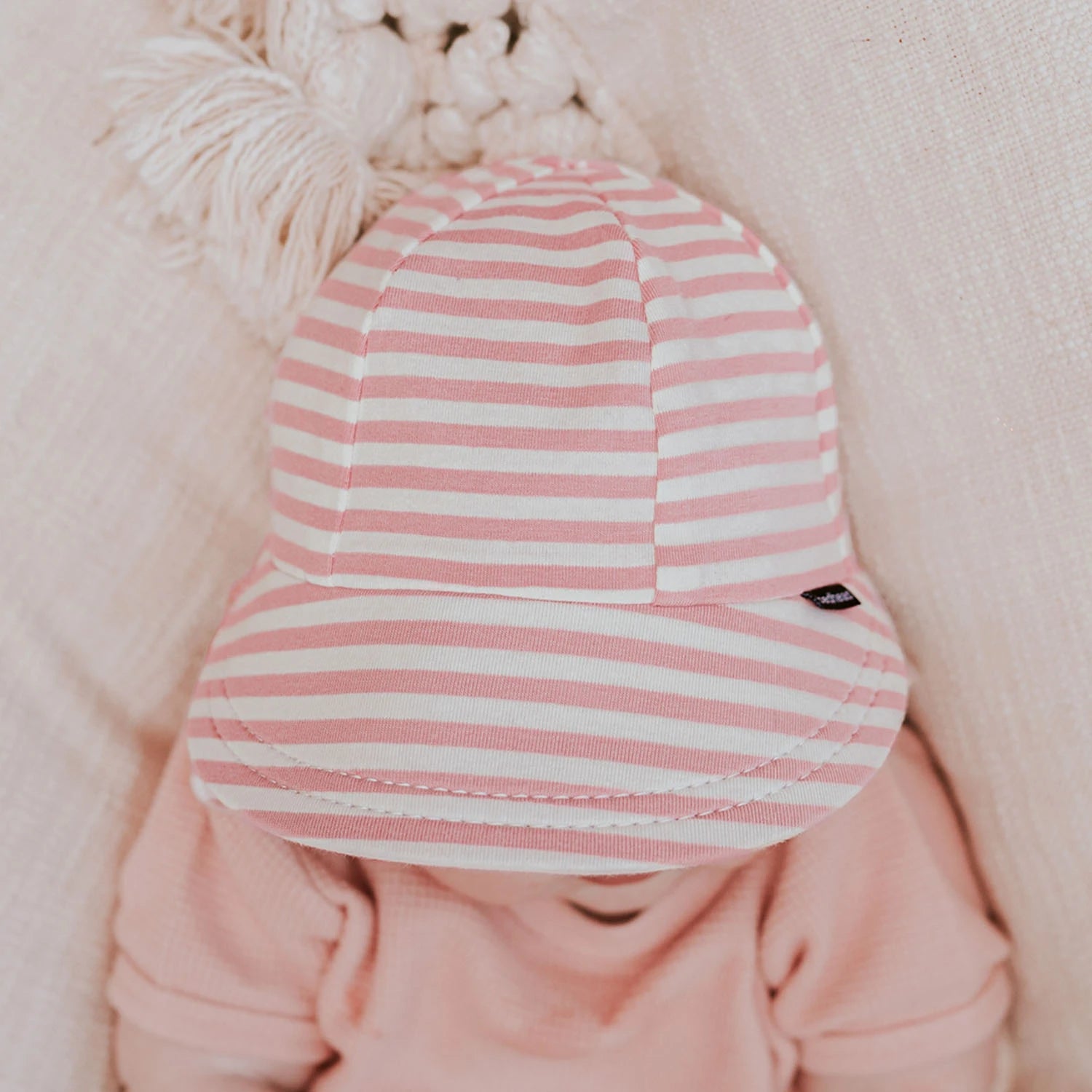 Bedhead Hats Legionnaire Flap Sun Hat- Pink Stripe