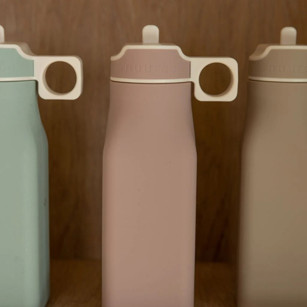 Nuuroo Lindi Silicone Drinking Bottle 450ml - Sage