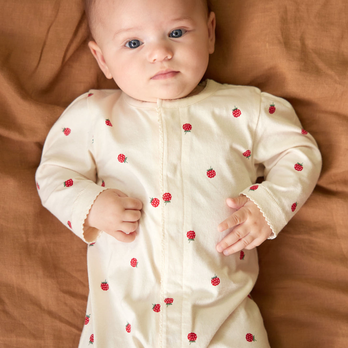 Baby Raspberry Print Nature Baby Lucy Suit - Raspberry Print