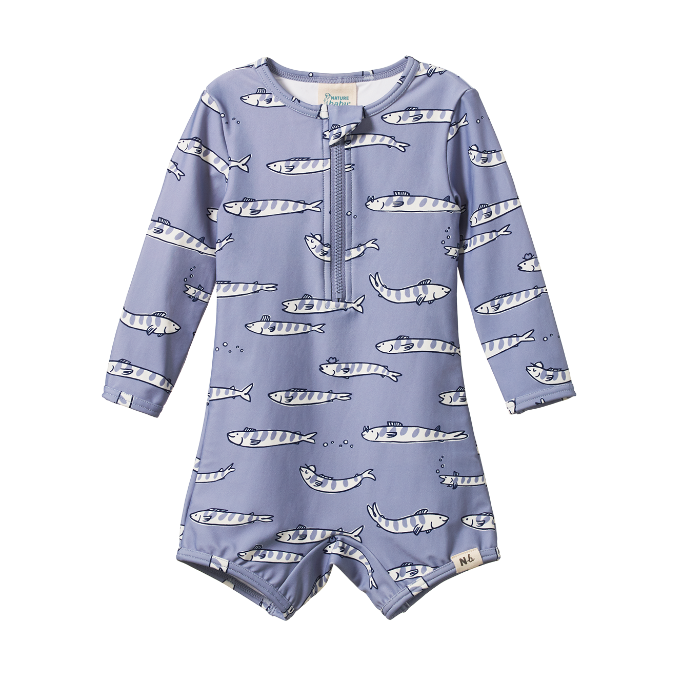 Nature Baby One Piece Swim Trunks - South Seas Blue Print