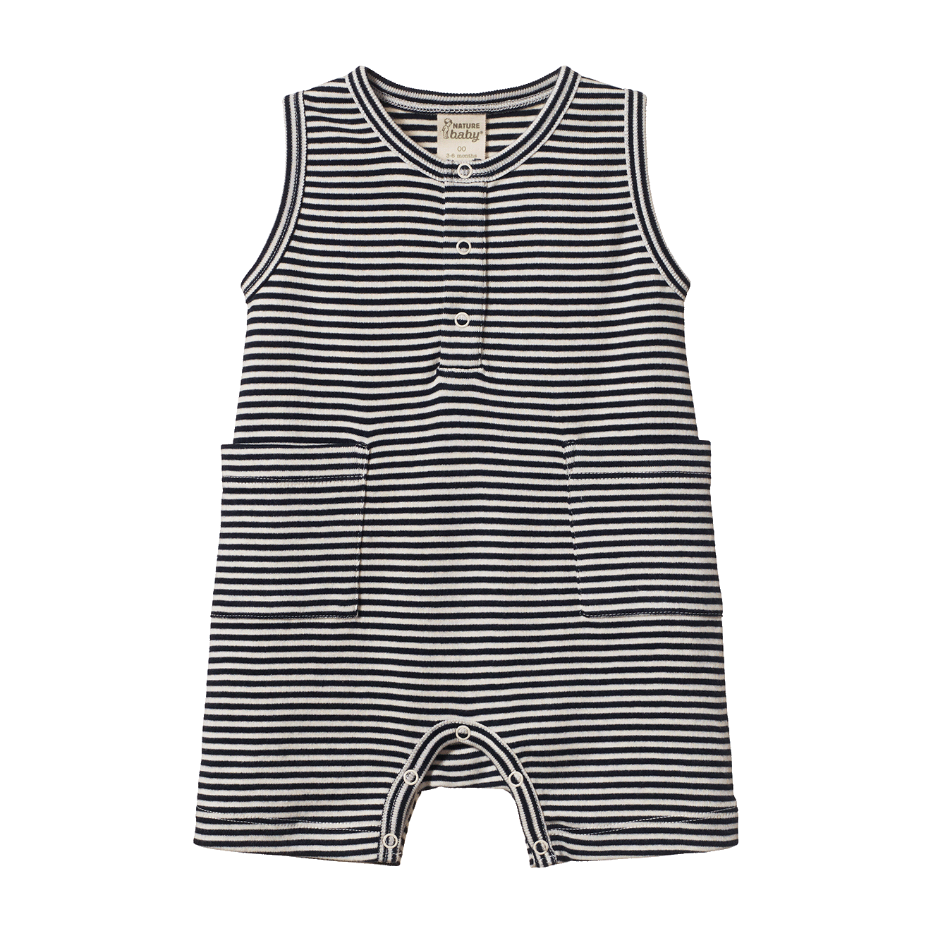 Nature Baby Navy Stripe Camper Suit