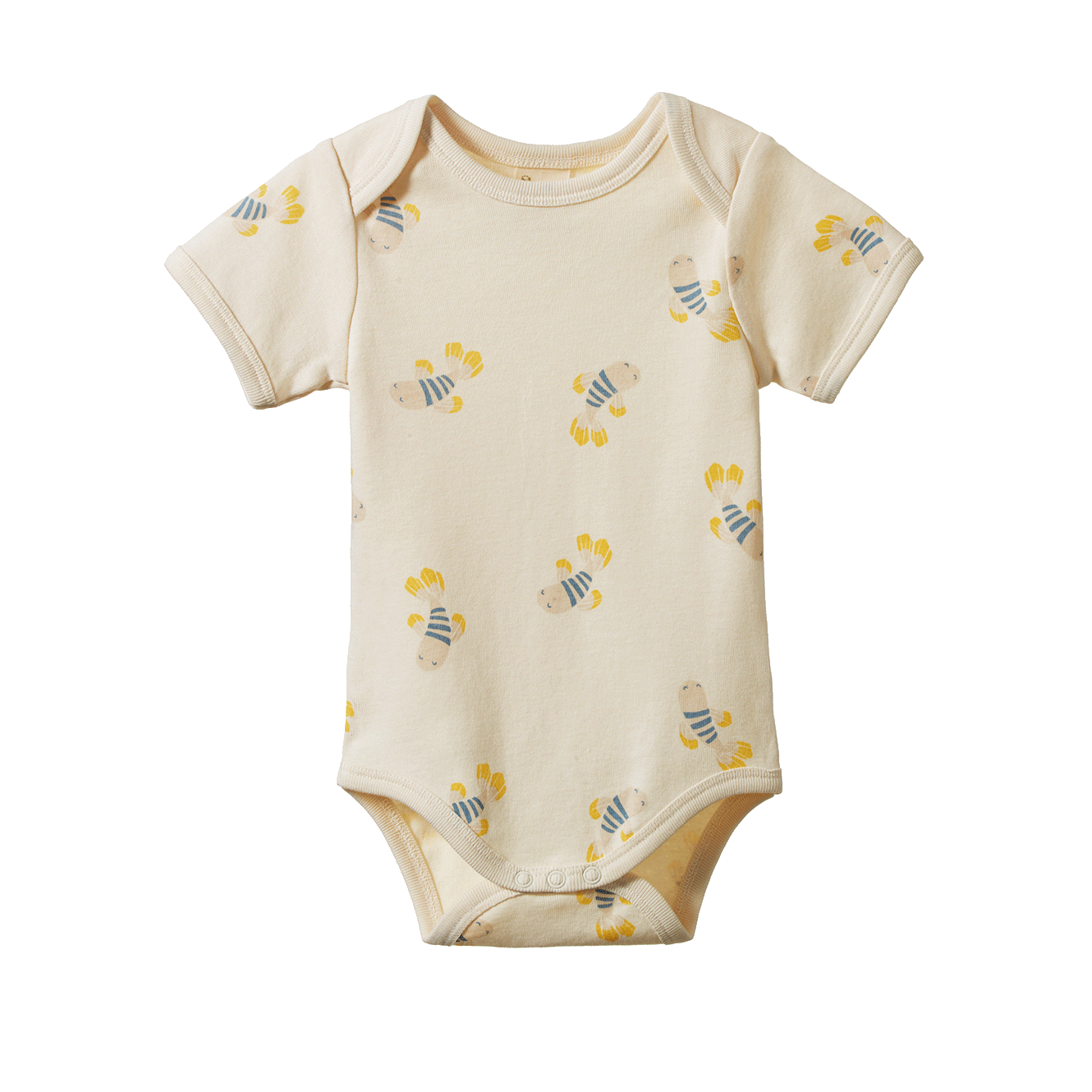 Nature Baby Short Sleeve Bodysuit- Fish Fable Print