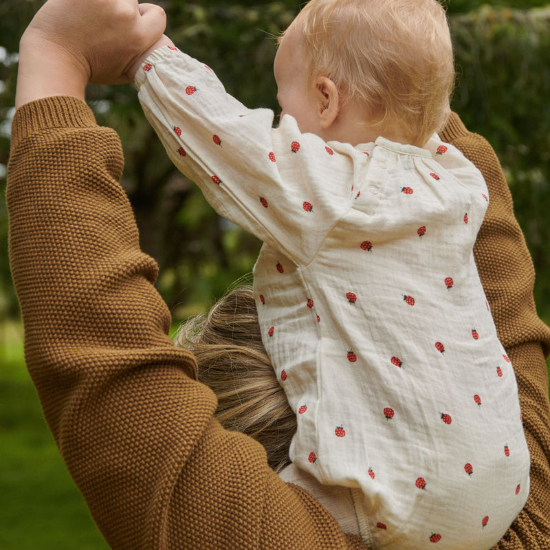 Baby Raspberry Print Nature Baby Meadow Bodysuit - Raspberry Print