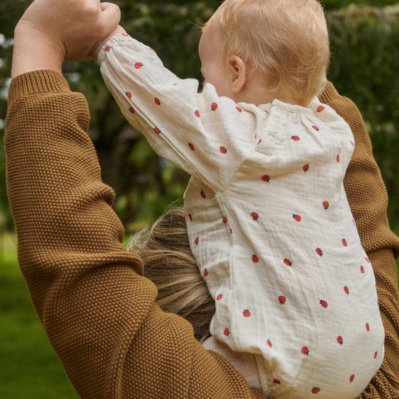 Nature Baby Meadow Bodysuit - Raspberry Print