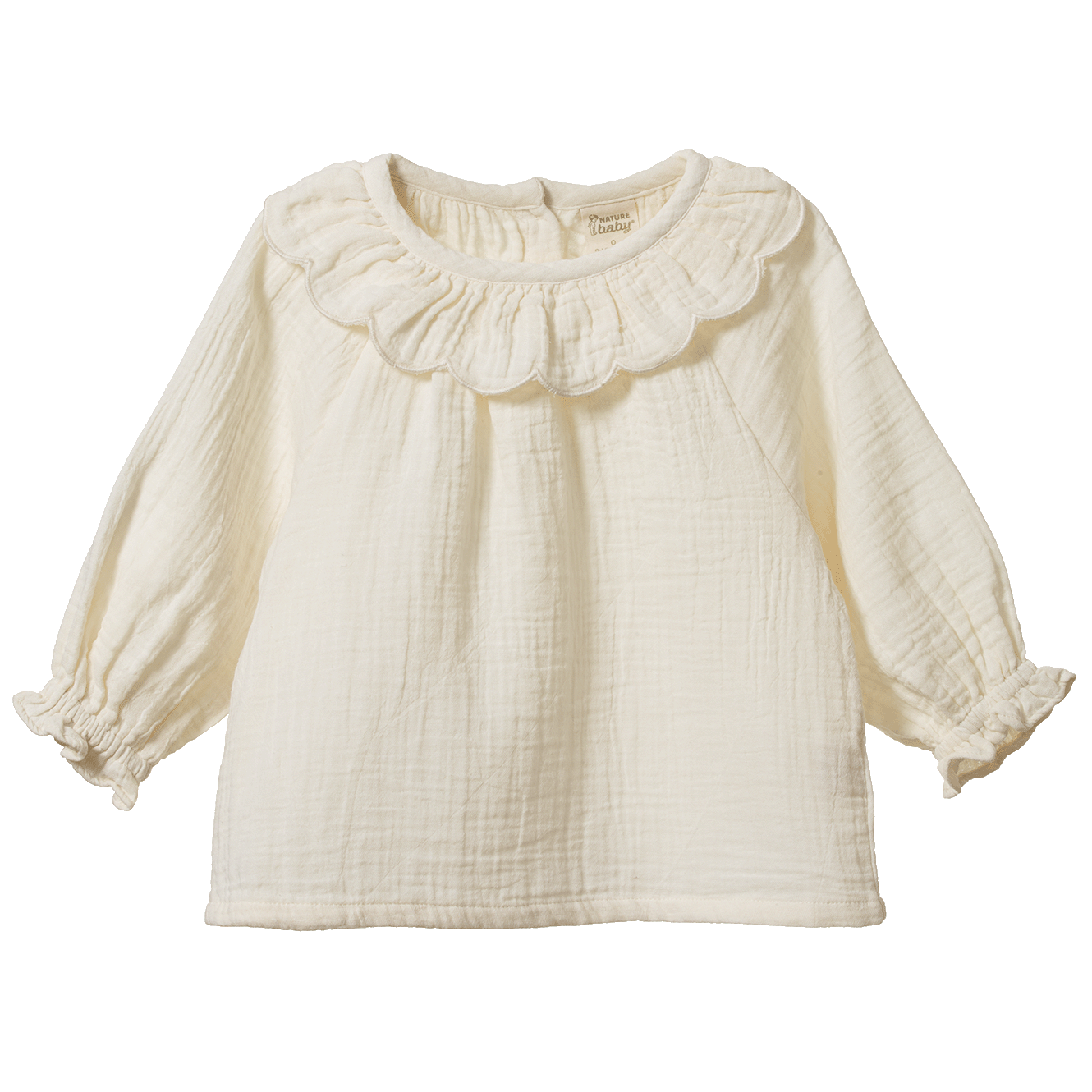 Nature Baby Ruffle Cameron Blouse - Natural