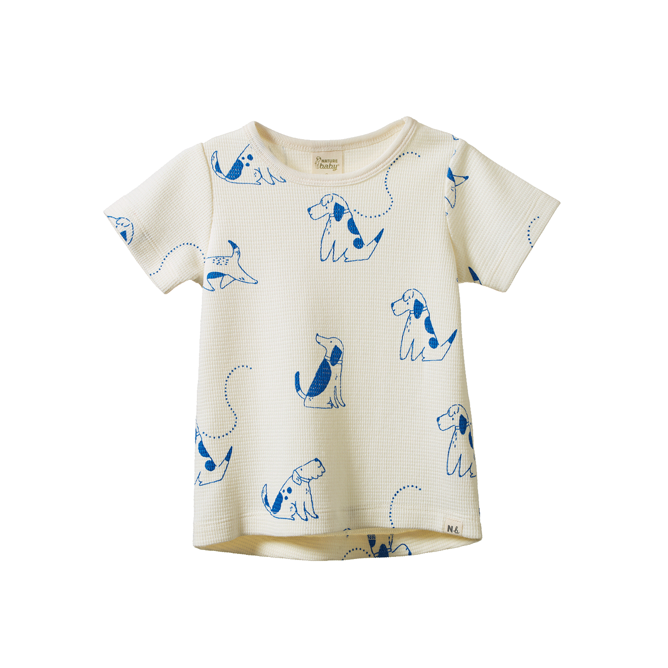 Nature Baby River Waffle Tee- Dog Walk Print