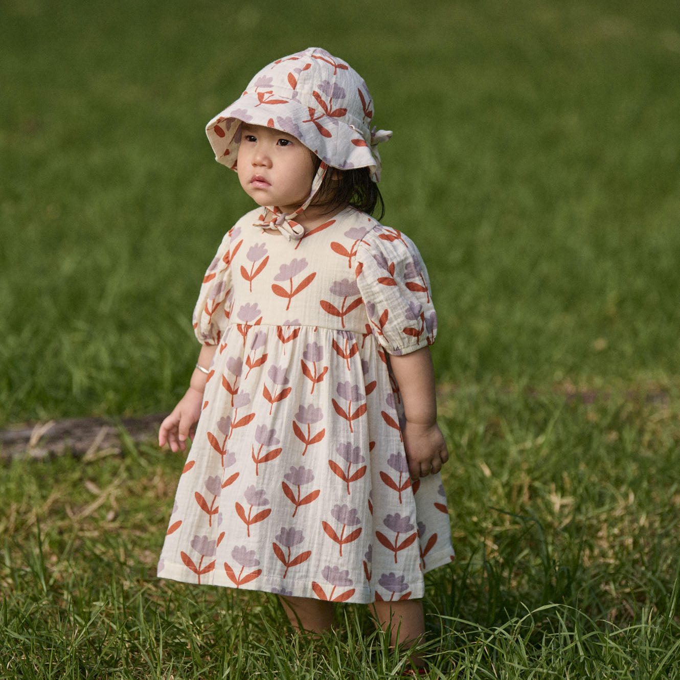 Nature Baby Albertine Dress Muslin- Fleurette Print