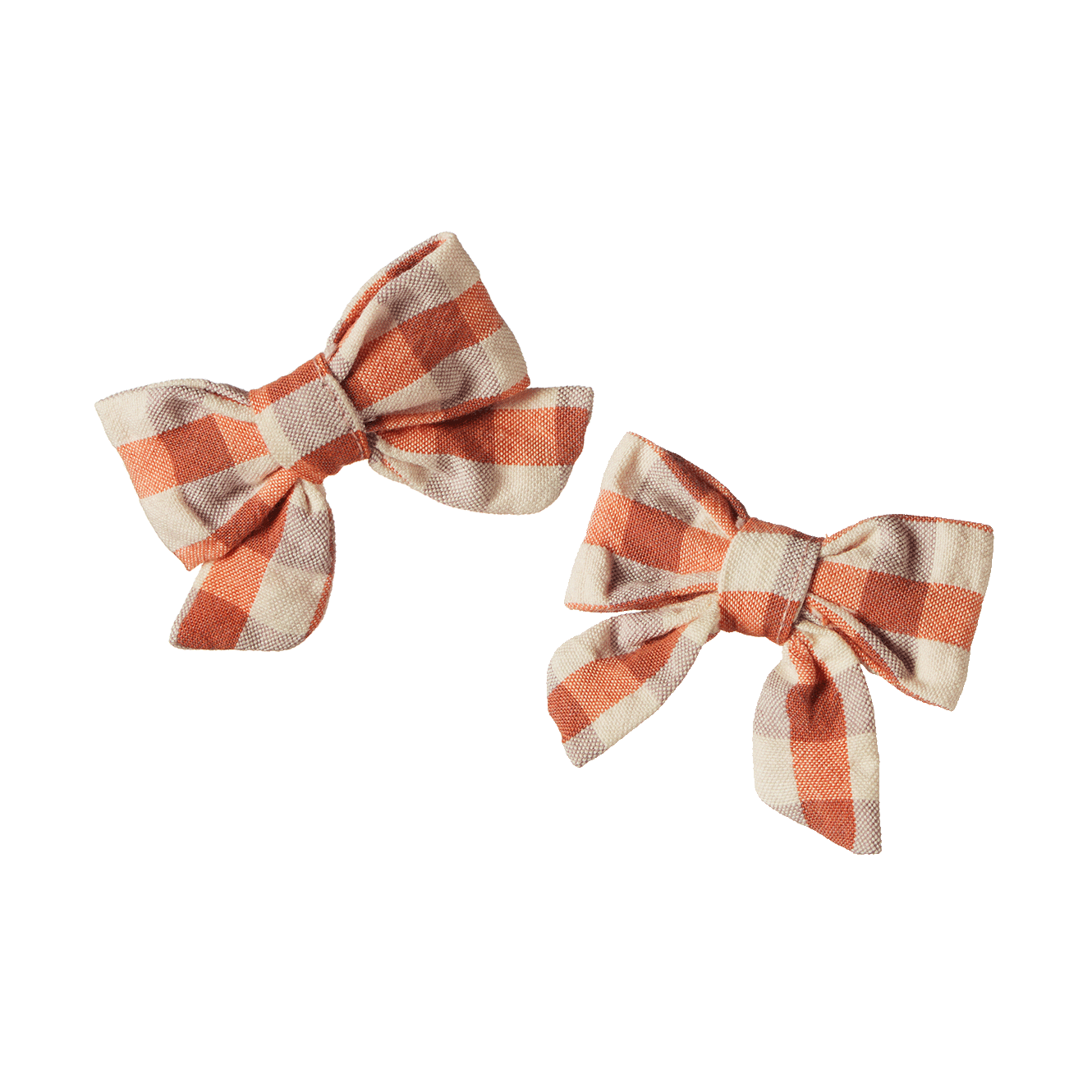 Nature Baby Bow Hair Clips-Dandelion Gingham
