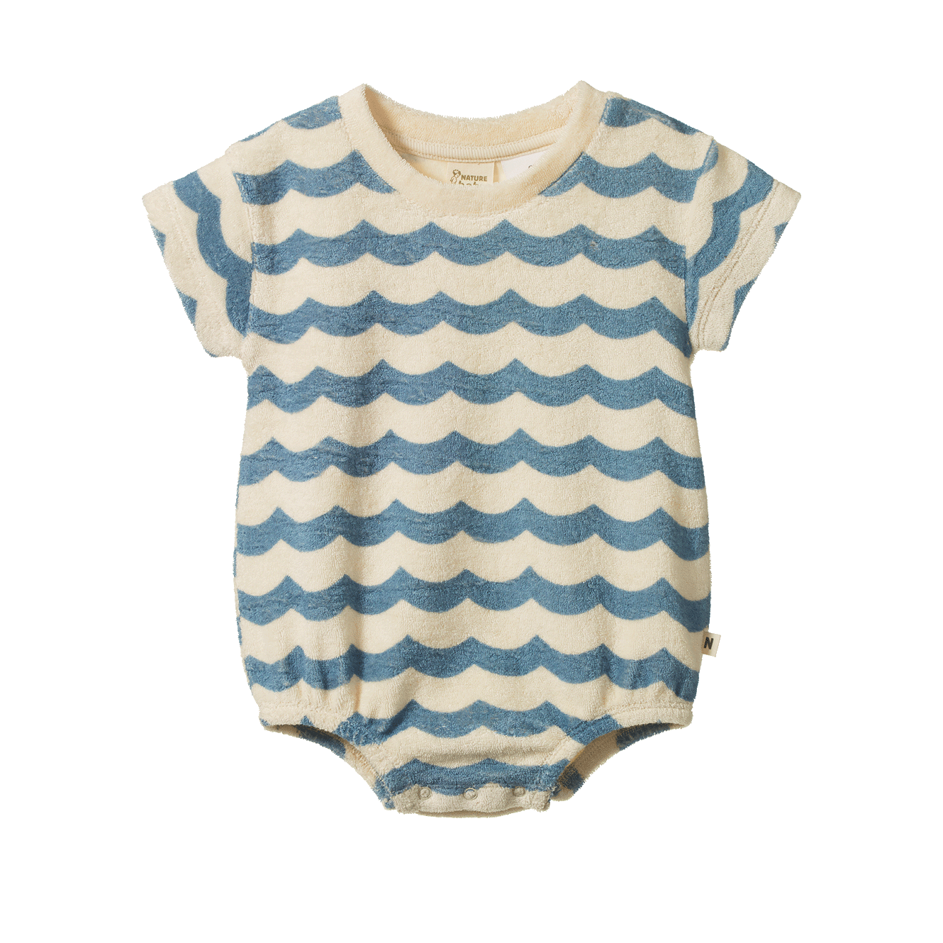 Nature Baby Juno Romper Terry- Waves Print