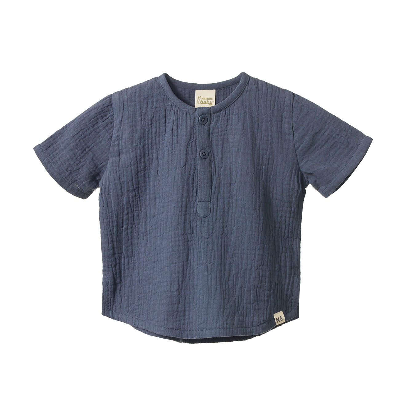 Nature Baby Short Sleeve Caravan Shirt -Vintage Indigo