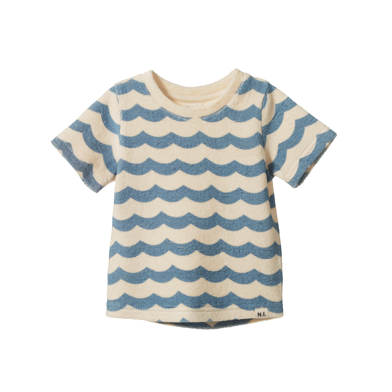 Nature Baby River Tee Terry- Waves Print