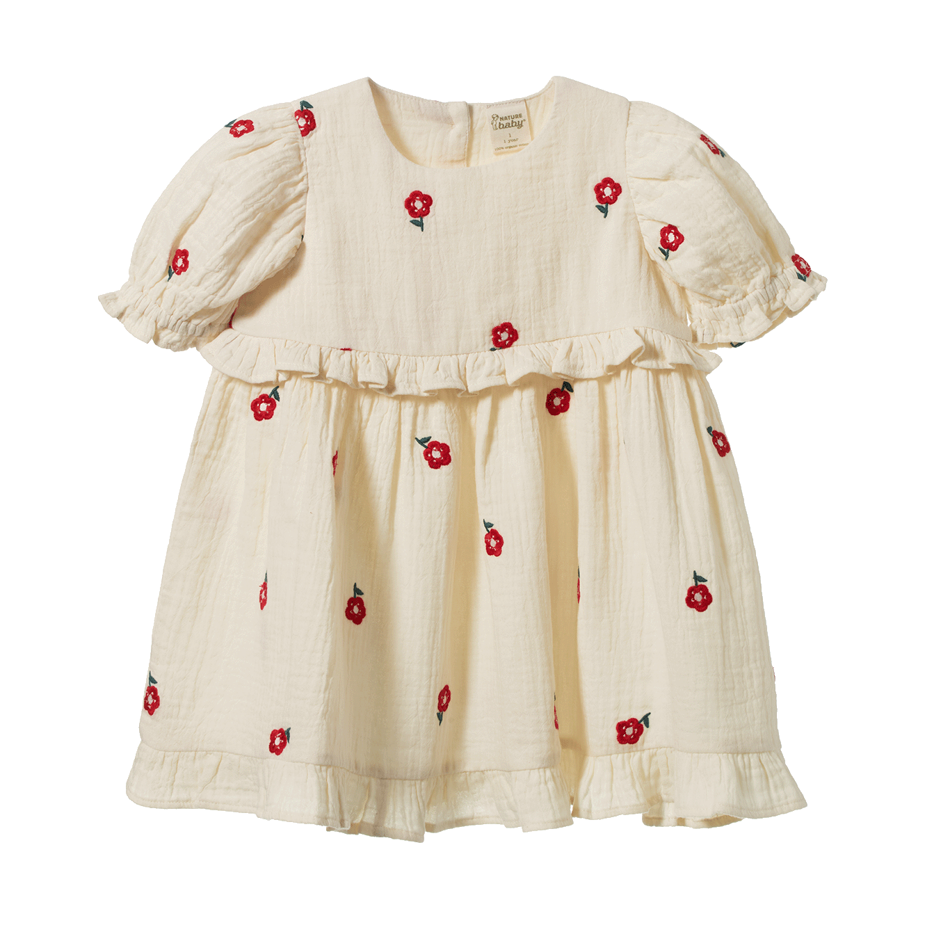 Nature Baby Valentina Dress- Red Flora