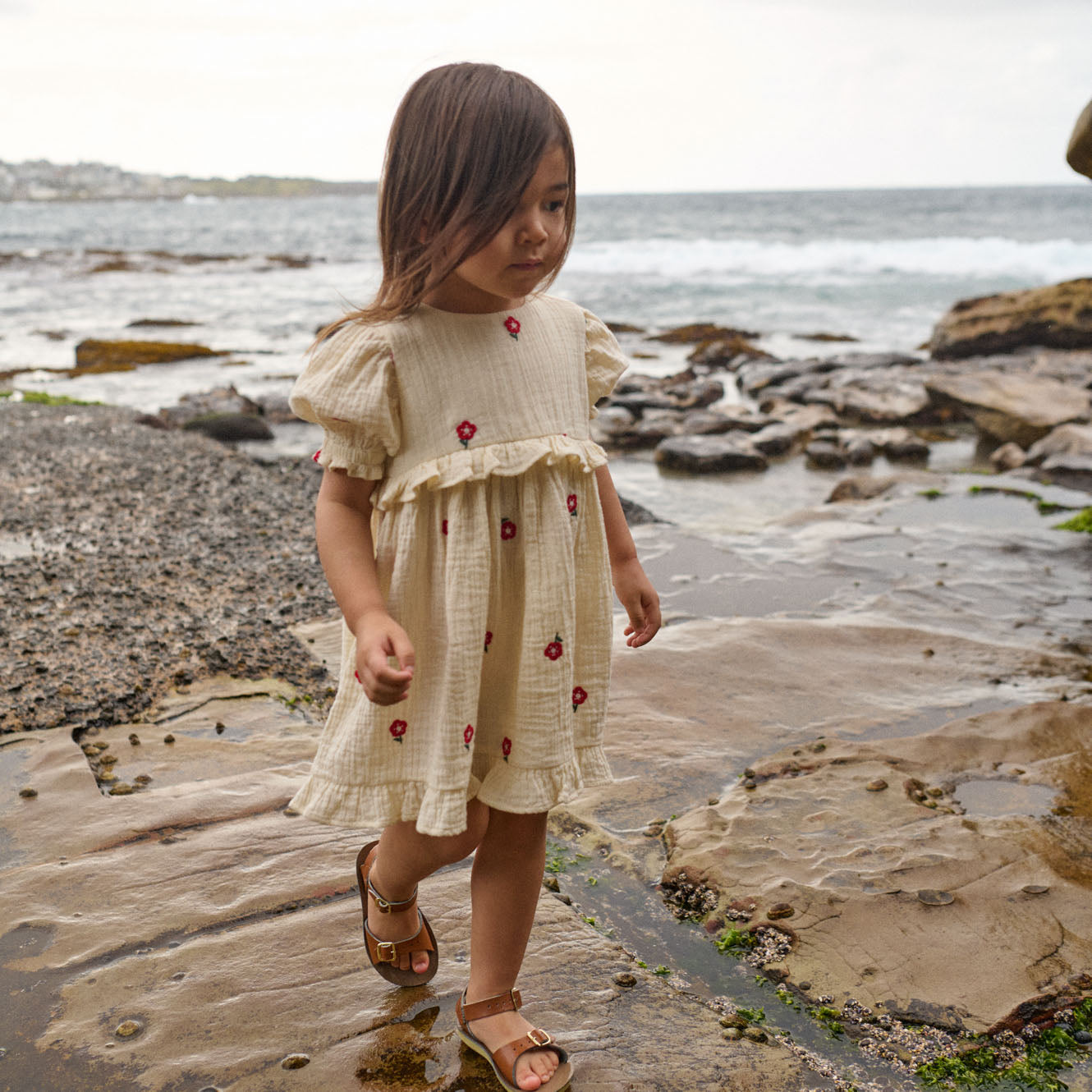 Nature Baby Valentina Dress- Red Flora