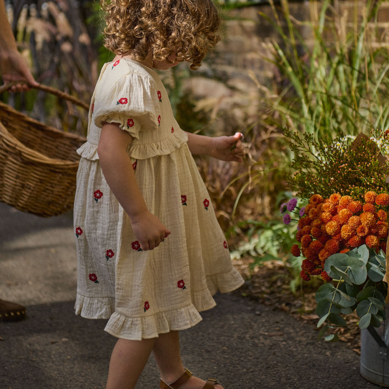 Nature Baby Valentina Dress- Red Flora
