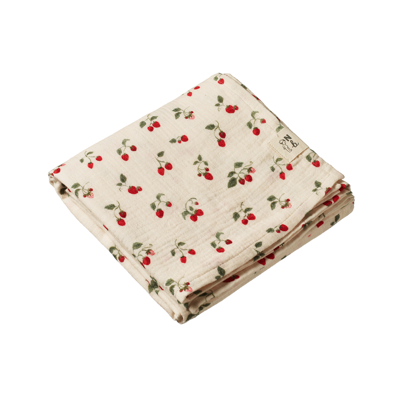 Nature Baby  Strawberry Blush Print Muslin Wrap