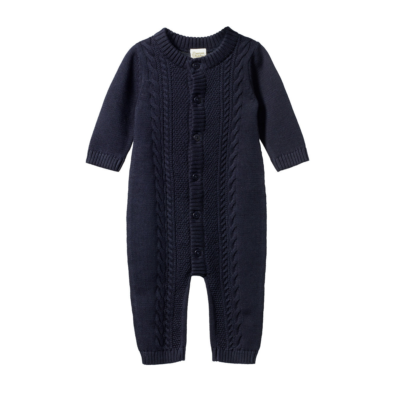 Nature Baby Lou Lou Cotton Knit -Navy Cable Knit