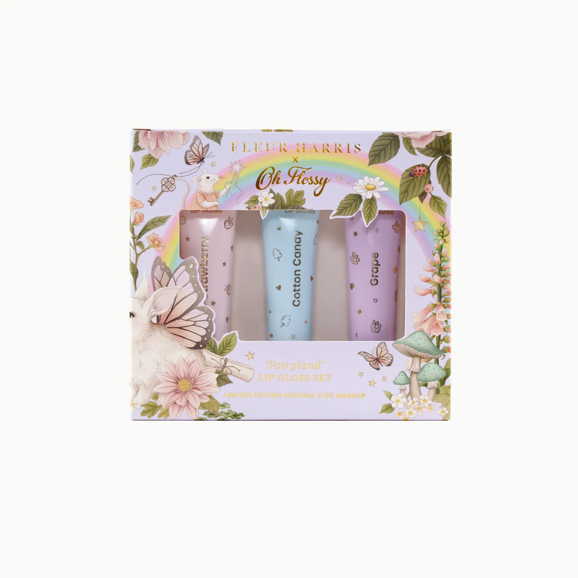 Oh Flossy X Fleur  Harris Garden of Dreams Collection Natural Lip Gloss Set