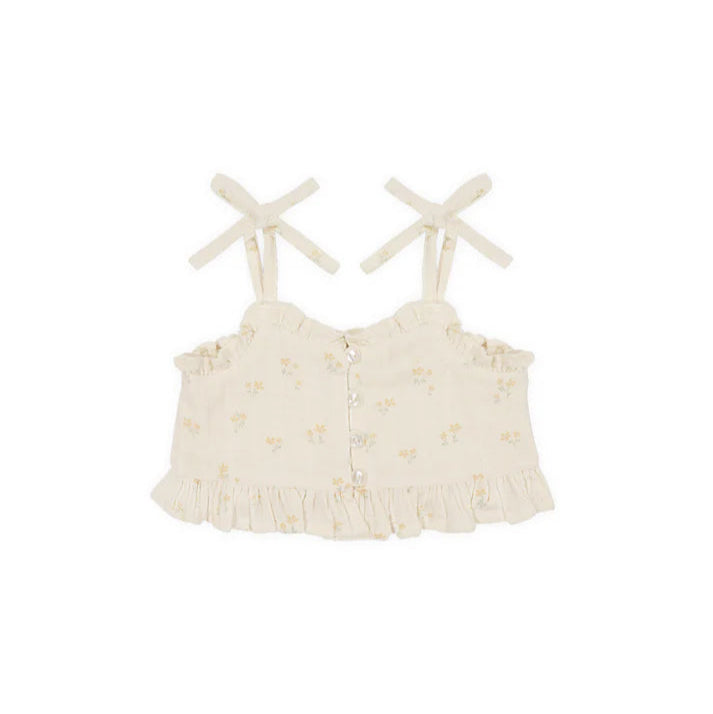 Jamie Kay Organic Cotton Muslin Mirabel Top - Pauline Chamomile