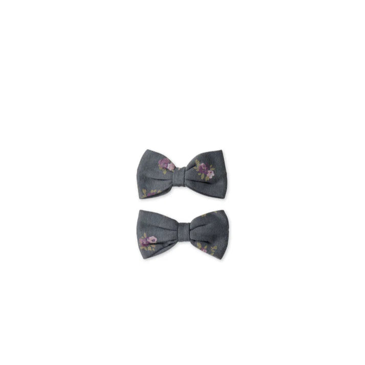 Jamie Kay Organic Cotton Noelle 2pk Bow - Simone Lava