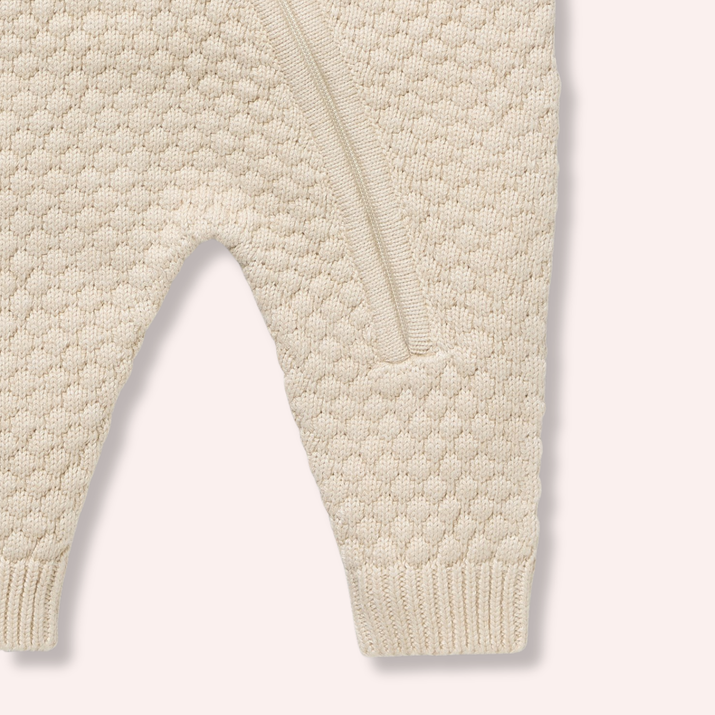 Wilson & Frenchy Cream Organic Knitted Bauble Growsuit