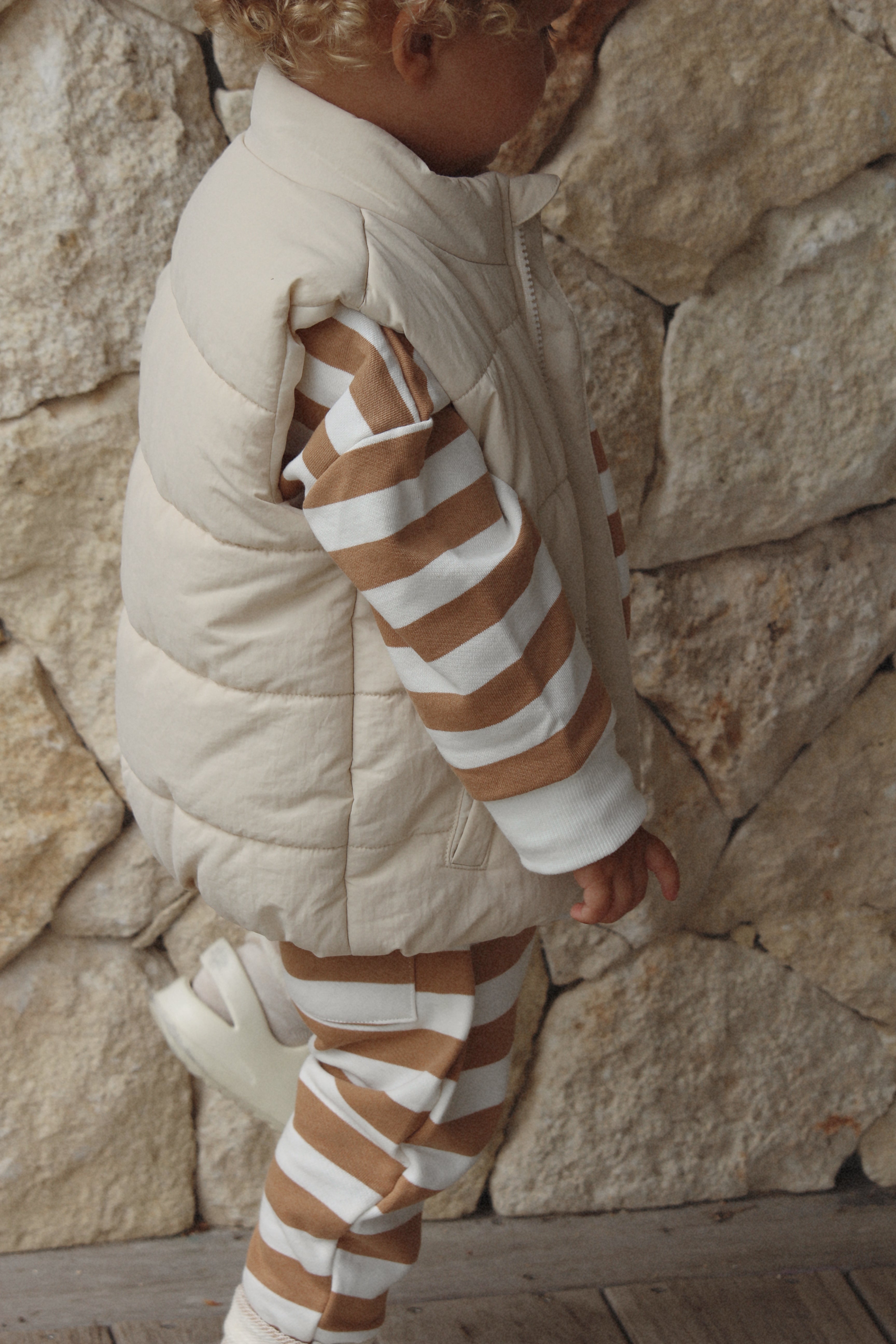 Bobby G Ari Puffer vest - Eggshell