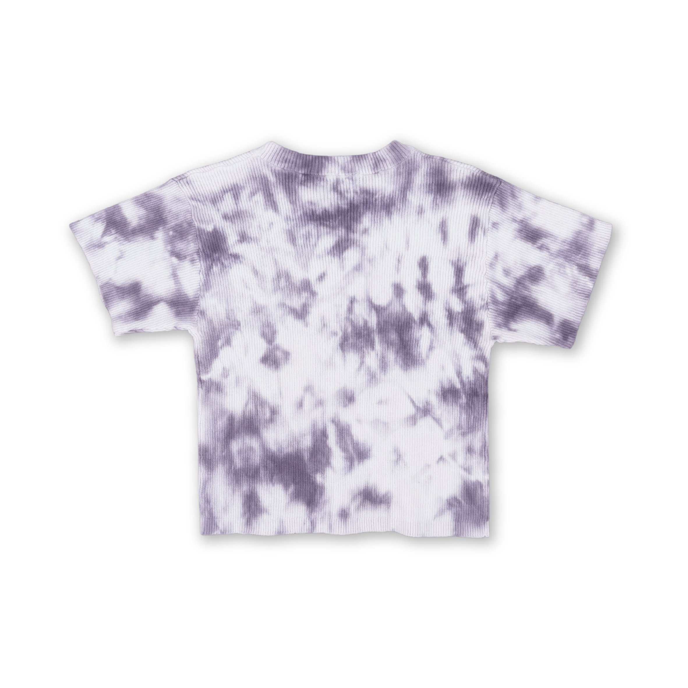 Grown  Organic Knitted Tie Dye Rib Tee - Grape