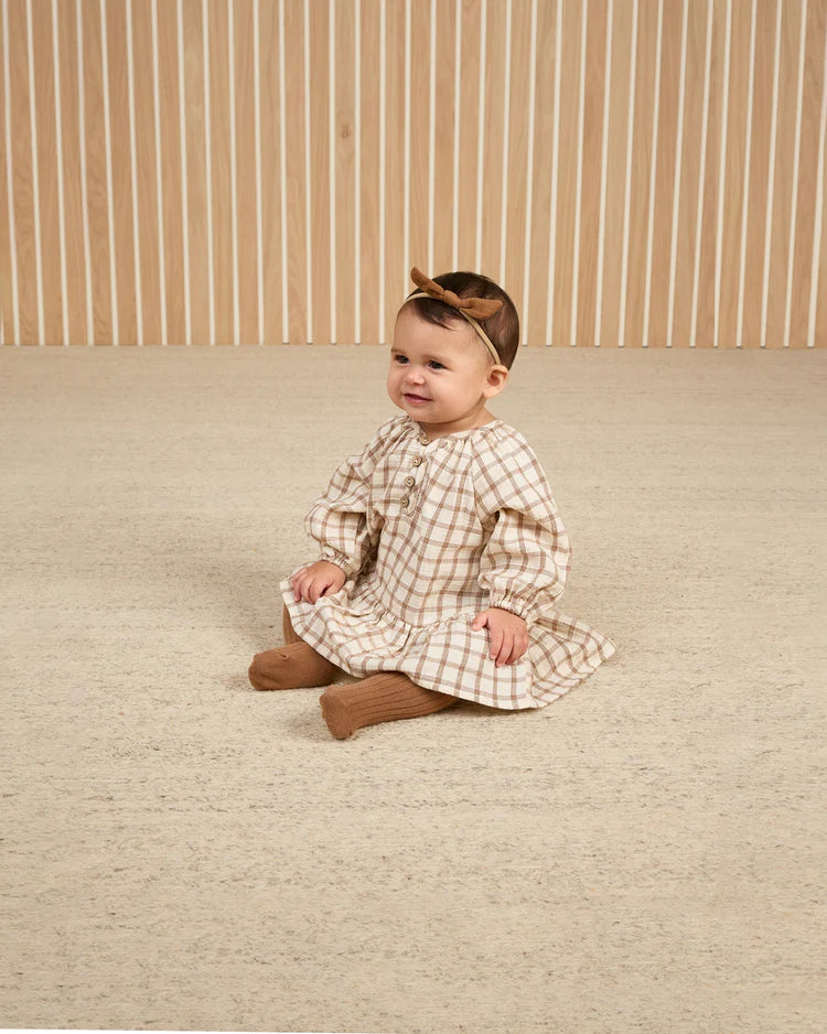 Quincy Mae Lany Dress - Cinnamon Plaid