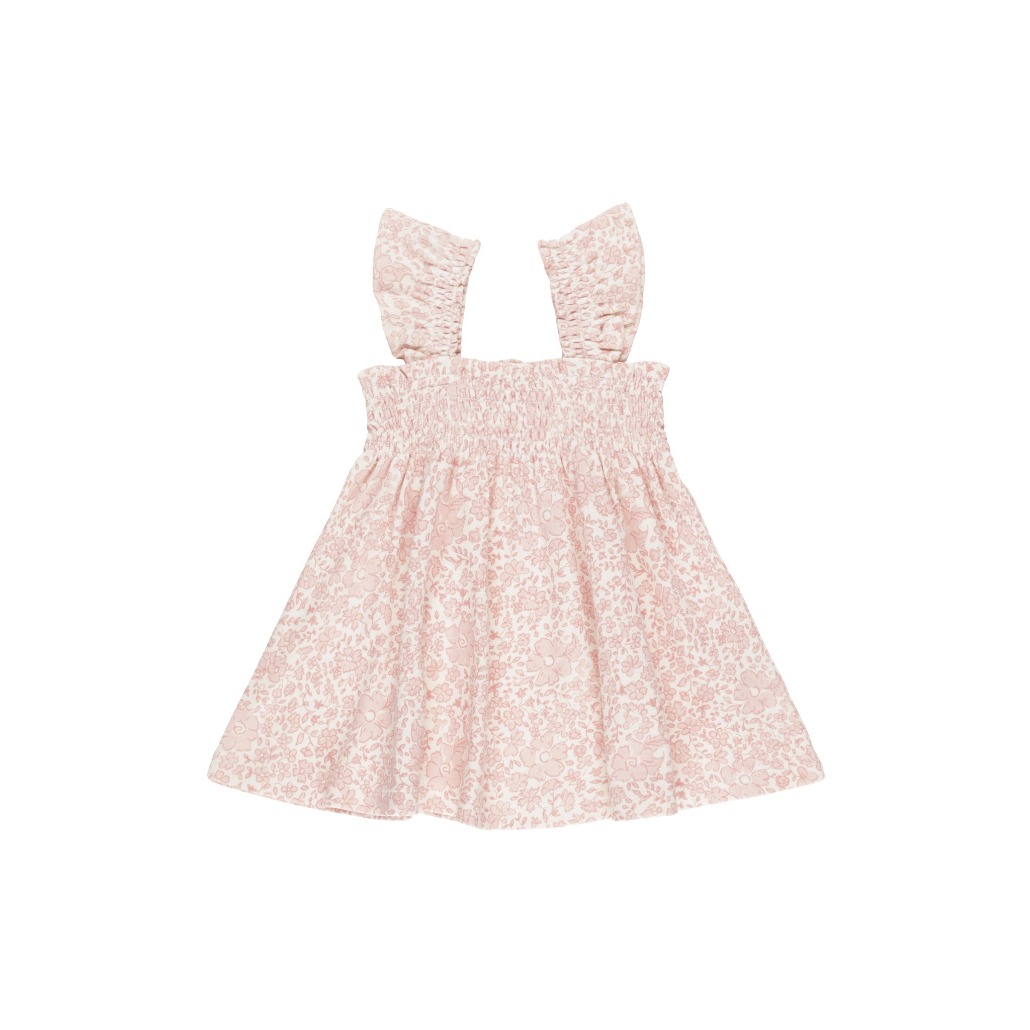 Quincy Mae Smocked Jersey Dress - Pink Blossom