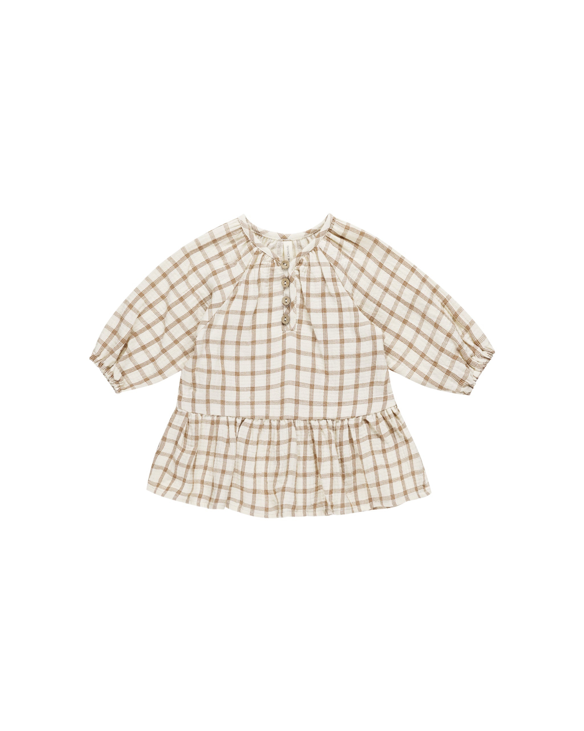 Quincy Mae Lany Dress - Cinnamon Plaid