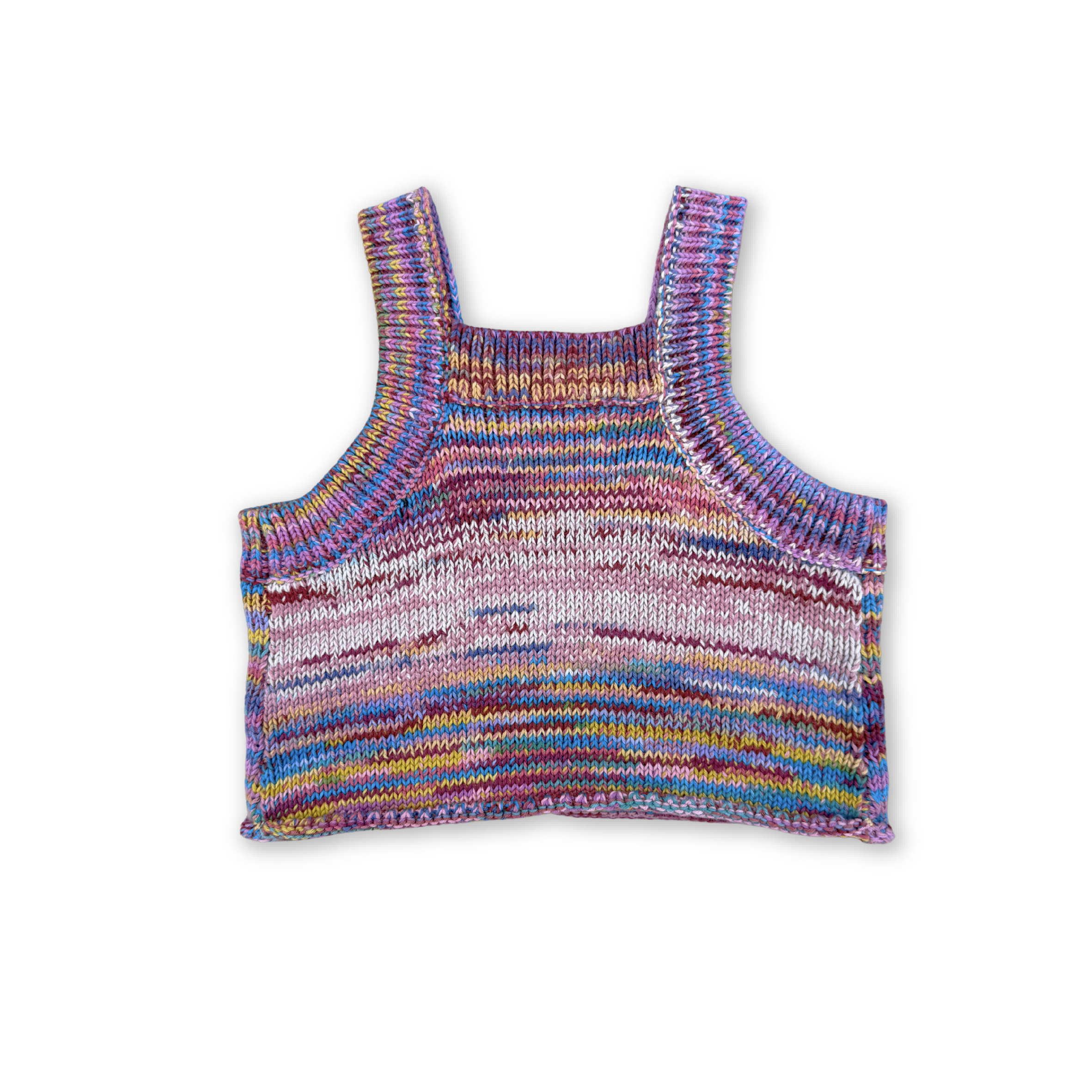 Grown  Knitted Singlet Top - Rainbow