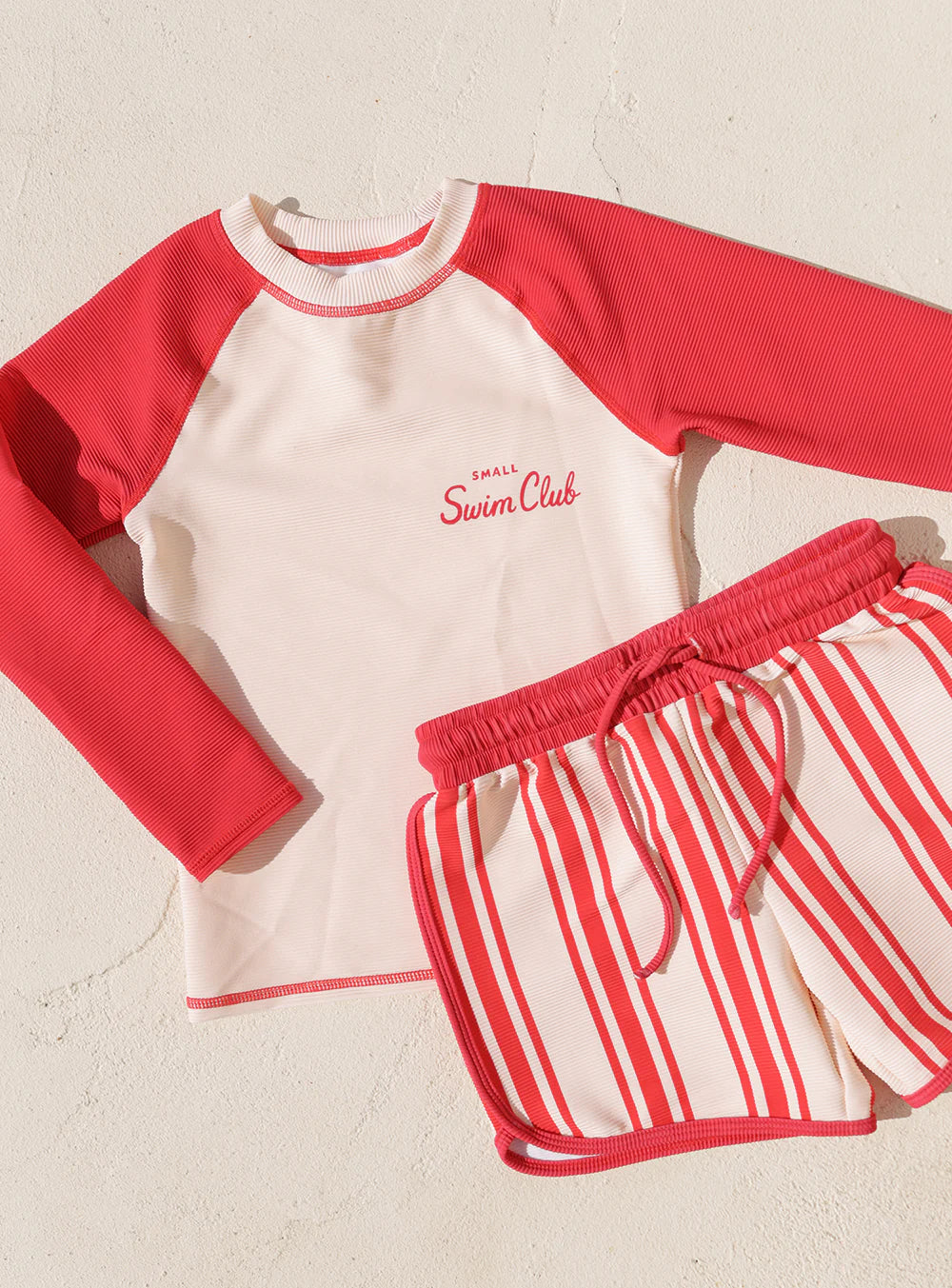 Small Swim Club Red Raglan Rashie