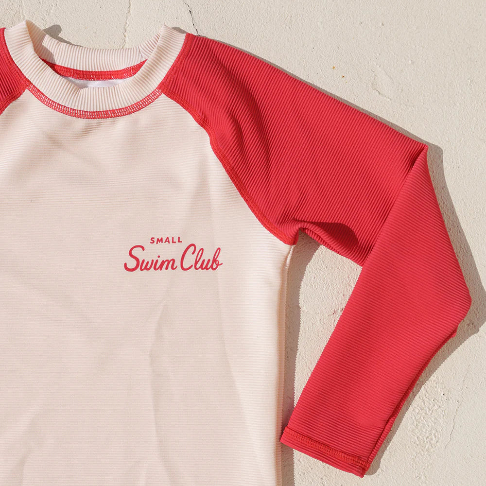 Small Swim Club Red Raglan Rashie