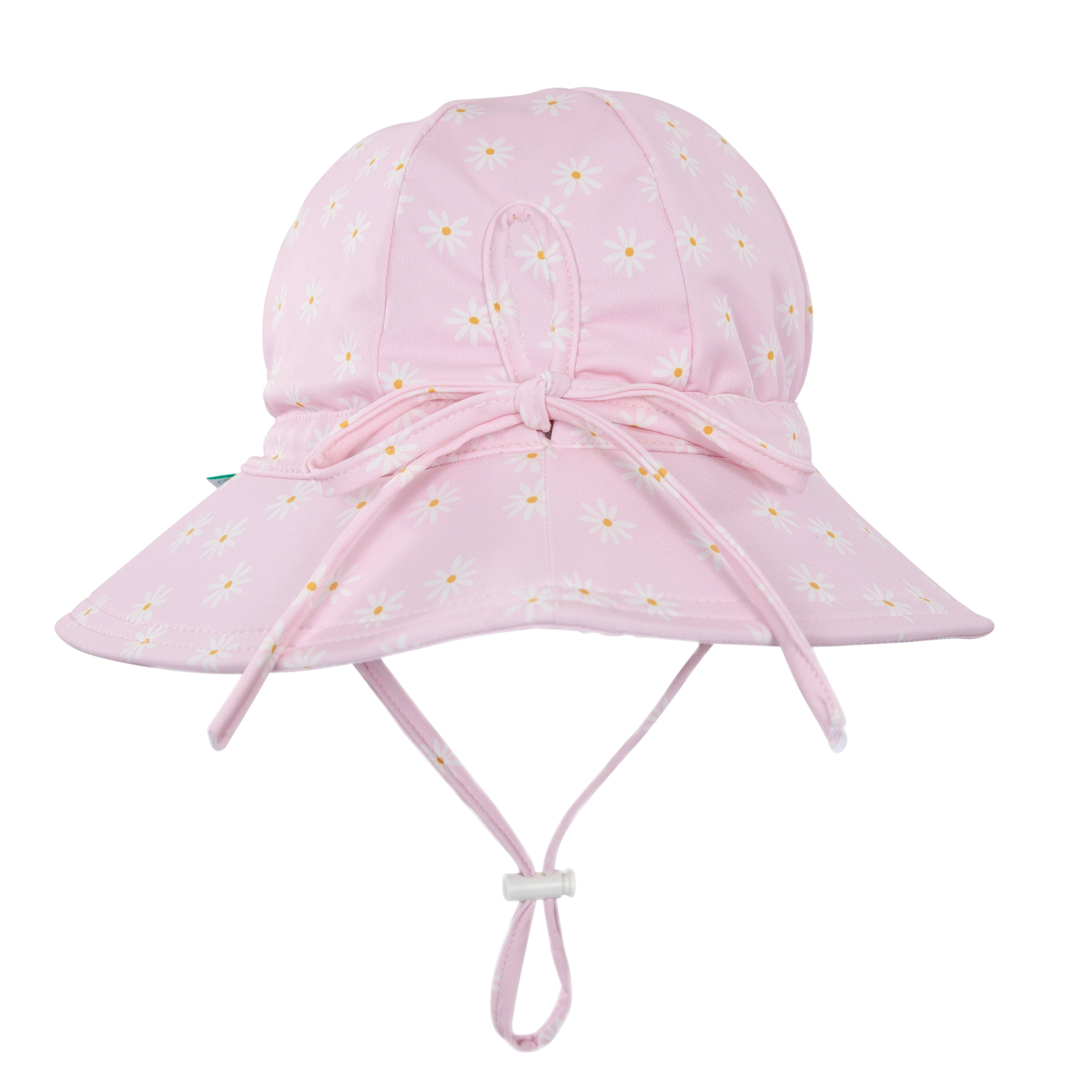 Acorn Kids Daisy Fields Wide Brim Infant Hat Pink and Cream