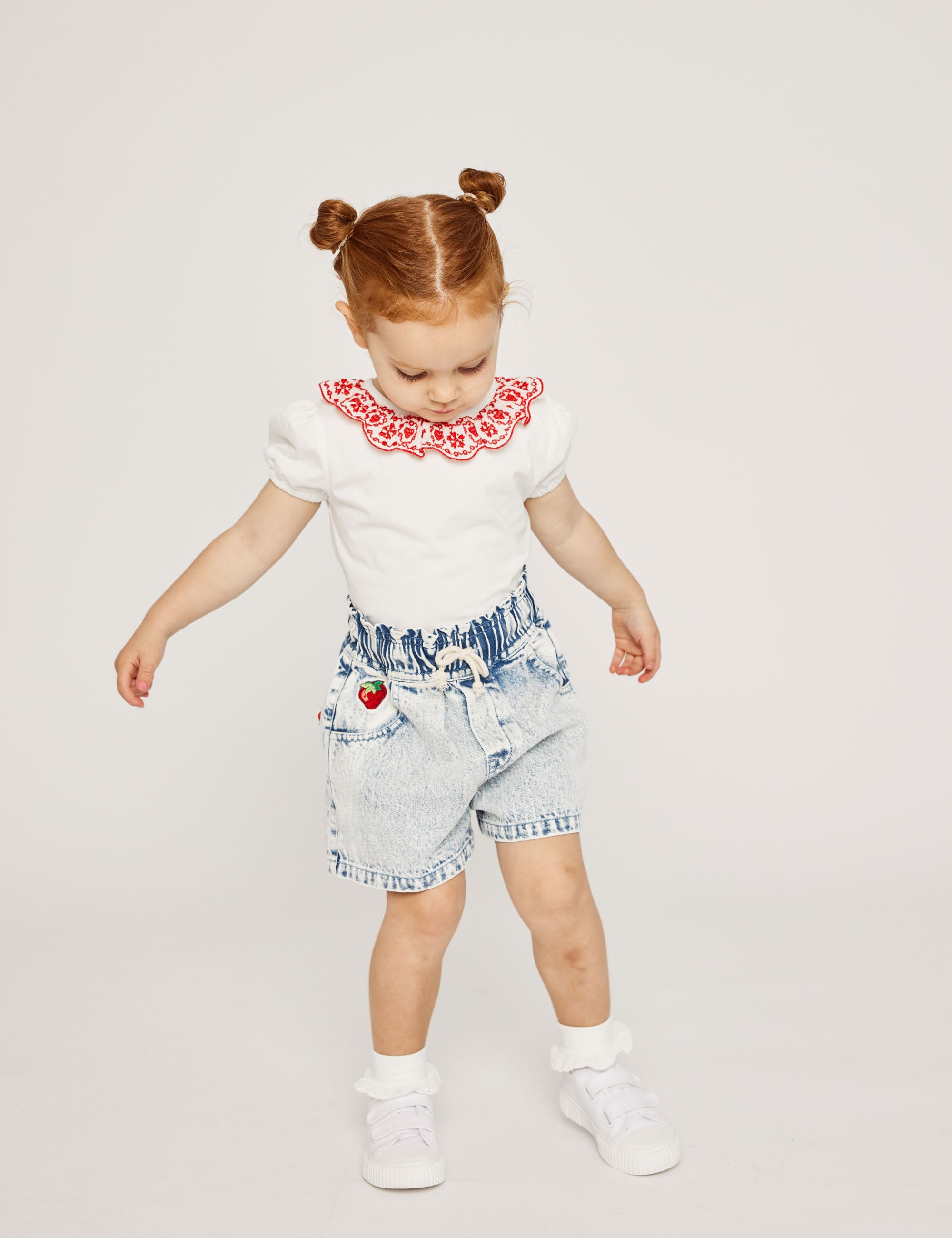 Goldie + Ace Greta Embroidered Collar Top