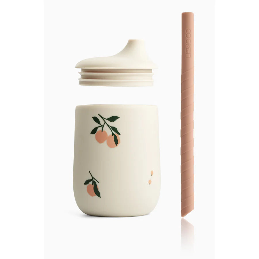 Liewood Ellis Printed sippy cup 230ml Peach / Sea Shell Mix