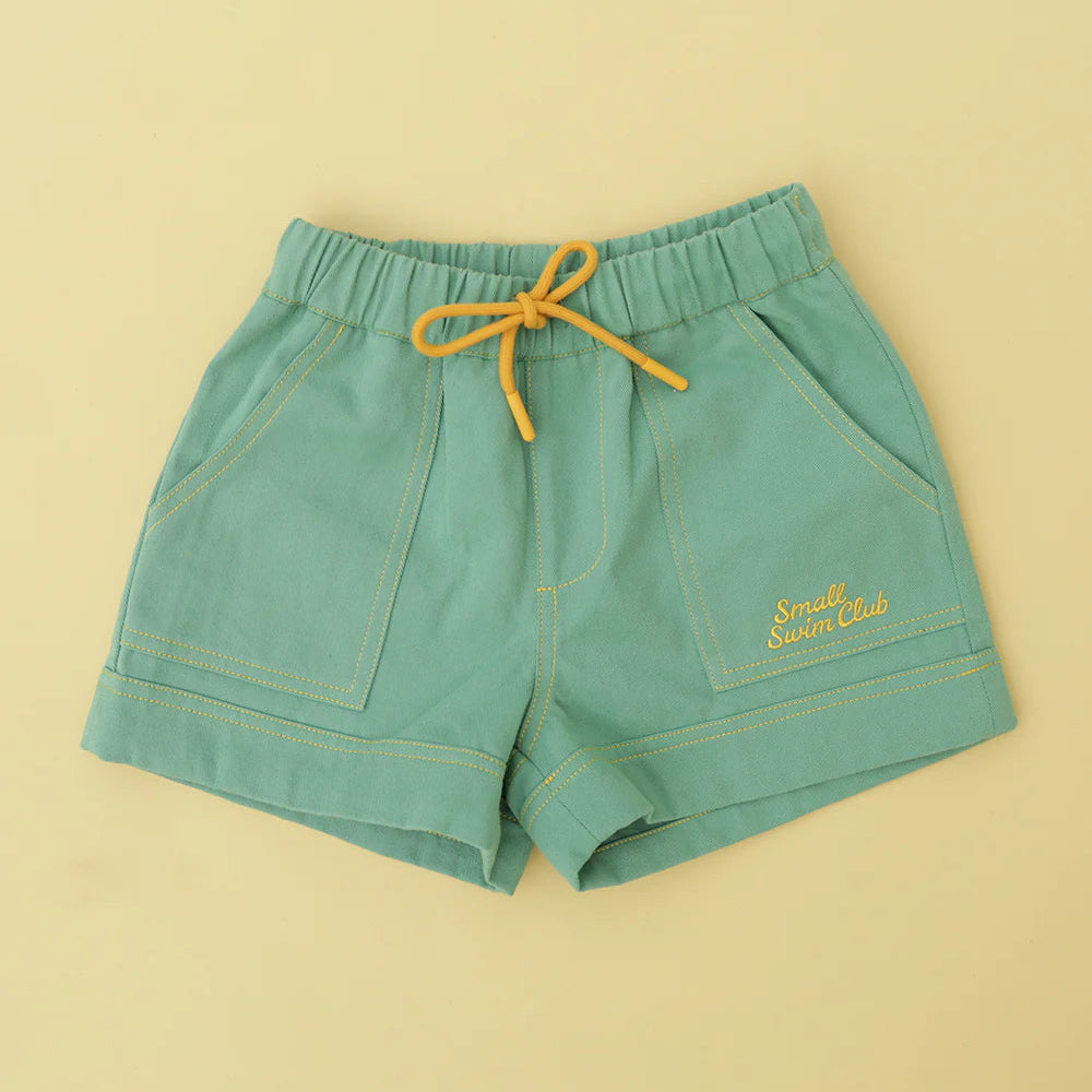 Small Swim Club Seafoam Twill Shorts
