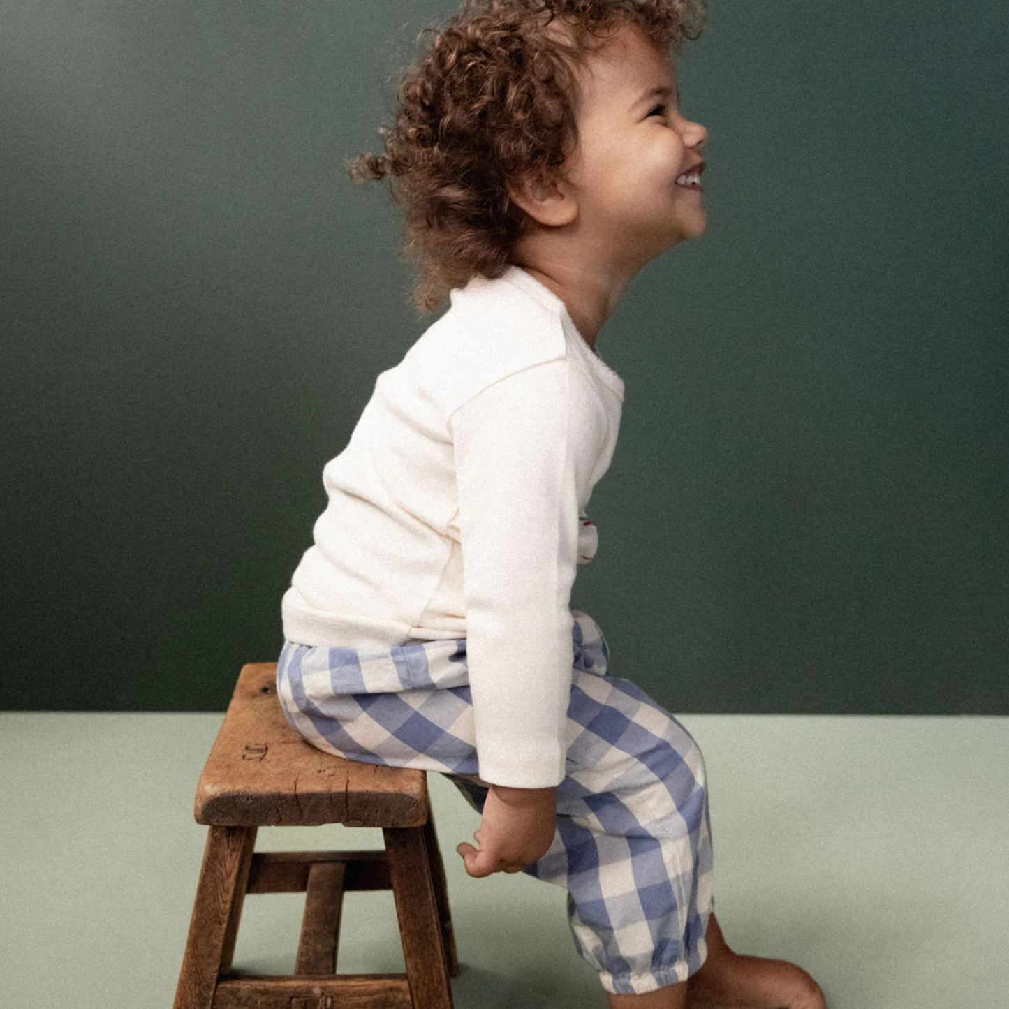 Nature Baby Sunny Pants - Blue Bell Check