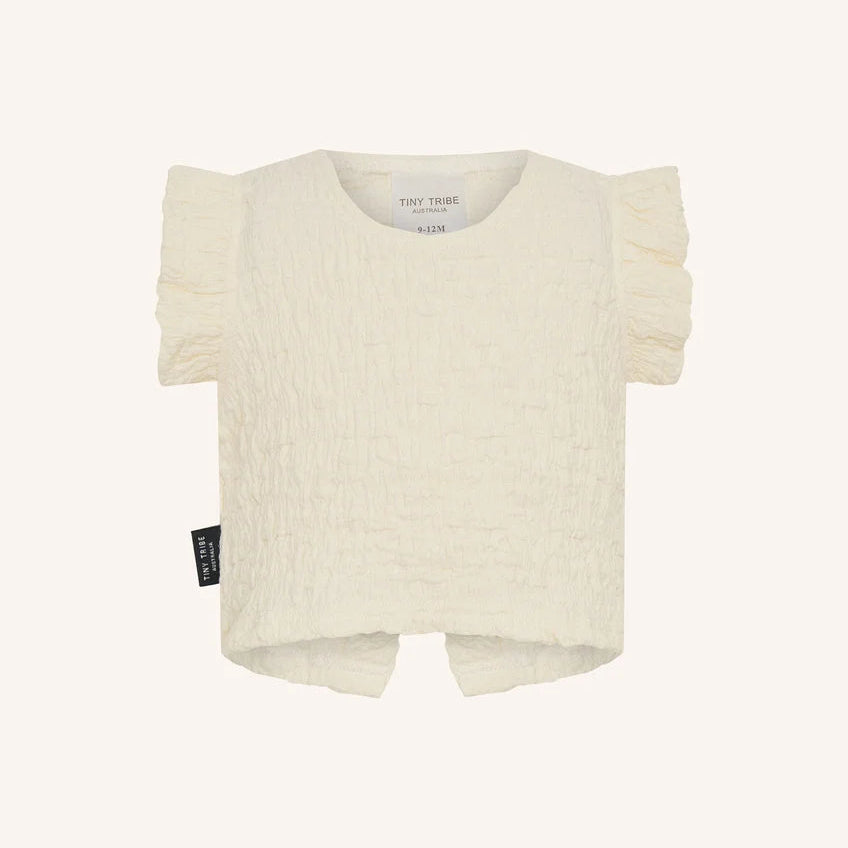 Tiny Tribe Frill Cross Over Back Top